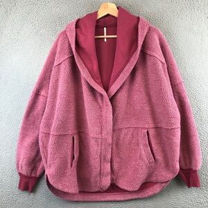 Free People Mauve Teddy Jacket Size S